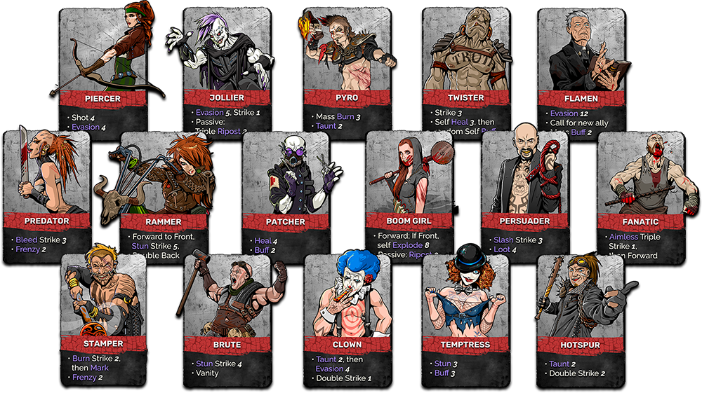 Dozens of allies and enemies
